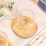 Porta Copos em Acrílico e Bambu - 10cm