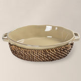 Travessa oval cerâmica fibra natural 2,25L