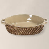 Travessa oval cerâmica fibra natural 3,9L