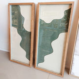 Quadro Abstrato Organic Verde – 40x90cm
