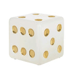Escultura Decorativa Cerâmica “Dado” – 10 x 10 cm