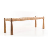 Banco Madeira com Fibras Naturais Suar – 145x45x45 cm