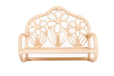 Prateleira/Porta Toalha Rattan Flowers – 45x19x37 cm