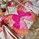 Lugar Americano Borboleta Rosa/Laranja (4 Peças) - 48x48cm