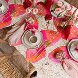 Lugar Americano Borboleta Rosa/Laranja (4 Peças) - 48x48cm