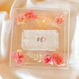 Caixa Acrílica de Bênção Fé - 16x16 cm