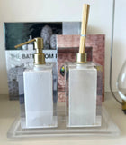 Saboneteira Líquida Básica Quadrada – 8x8x23cm (Polido)