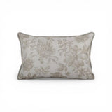 Almofada em Linho Estampado Dupla Face (Bege) - 35 × 58 cm