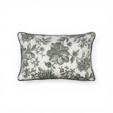 Almofada em Linho Estampado Dupla Face (Verde) - 35 × 58 cm
