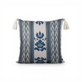 Almofada em Linho Estampado Ikat (Verde) - 52 × 52 cm