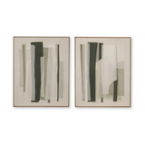QUADRO CANVAS RITMO POLIESTIRENO E LINHO 58x54 CM