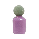 Garrafa Dots Vidro Verde e Roxo -