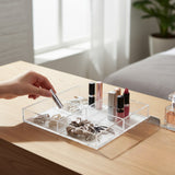 Caixa Acrílica Organizadora c/ divisória - 20 x 5 cm