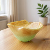 Centro de Mesa de Vidro Bege – 15 x 33,5 x 23,5 cm