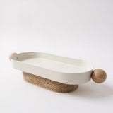 Bandeja Oval DEA – Off White/Natural