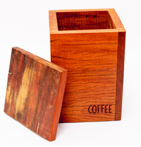 Pote de madeira Coffee