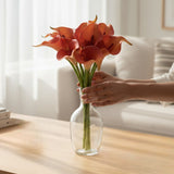 Ramalhete Calla em Silicone laranja - 33 cm