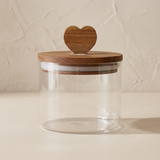 Pote Coração Vidro Borossilicato Transparente - 450ml