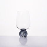 Taça Champanhe Base Esfera Bubble Glass Preta - 240ml