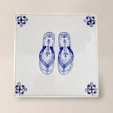 AZULEJO DECORATIVO CHINELOS CERÂMICA AZUL - 15X15CM