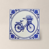 AZULEJO DECORATIVO BICICLETA CERÂMICA AZUL - 15X15CM