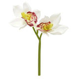 Haste Orquídea Cymbidium Branca Toque Real - 27 cm