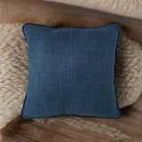 Almofada Chenille Áustria Marinho com Cordão - 55x55cm