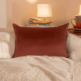 Almofada Veludo Soft Lisa Cobre - 35x58cm