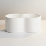 Centro de Mesa Branco Orgânico - 28,6x12cm