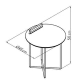 Mesa Lateral Baixa Série Sense Due – 45x50cm