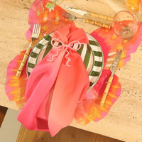 Guardanapo Degradê Rosa/Laranja (4 Peças) - 45x45cm