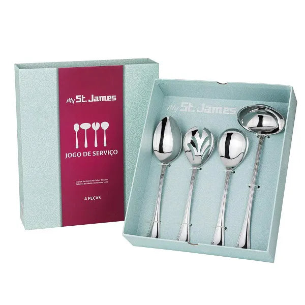 Jogo p/ Servir Four Seasons Inoc - 4 Pcs