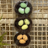 Kit com 3 ninhos de Páscoa c/ 3 Ovos cada  - 6cm
