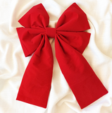 Laço Maxi Camurça Natalino Vermelho - 35x35cm