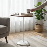 Mesa de Apoio Scarlet Alta – Champanhe com Tampo Honey Envernizado