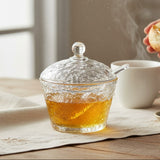 Açucareiro Cristal Martelado c/ Colher e Tampa - 10cm