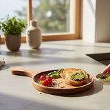 Saladeira c/ Alça Madeira Acácia - 26 x 16 cm