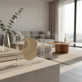 Caixa Acrílica c/ Relicário Decorativo Frase: Viver não é um linha reta - 20x20cm