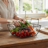 Cestinho Vazado Madeira/Metal Chloe - P - 21 x 8 cm