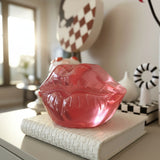 Escultura Resina Boca Kiss (Rosa Claro) – 19x10x12cm