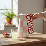 Jarra Donuts Xadrez Rosa/Vermelho