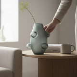 Vaso Vidro Bolha Fumê - 27x27cm