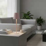 Luminária de Mesa em Metal Bege - 28 cm