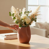 Vaso Cerâmica Essência Terracota – 21 x 17,5 cm