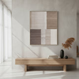 Quadro Decorativo Quadriculado Neutro I – 100 x 80 x 4 cm