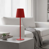 Luminária de Mesa em Metal Vermelha - 28 cm