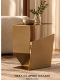 Mesa de Apoio Nazaré Aço Dourado - 30x50cm