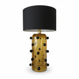 Luminária Cristal Jabuticaba Black G com Detalhe Âmbar