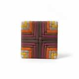 Quadro Cordas Náuticas Trançado Colorido IV (Coleção Joias) - 15x15cm