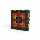 Quadro Cordas Náuticas Trançado Colorido III (Coleção Joias) - 10x10cm